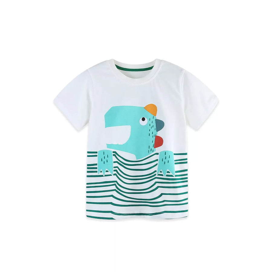 Children’s Cartoon Graphic Short Sleeve T-Shirt Apparel and Accessories