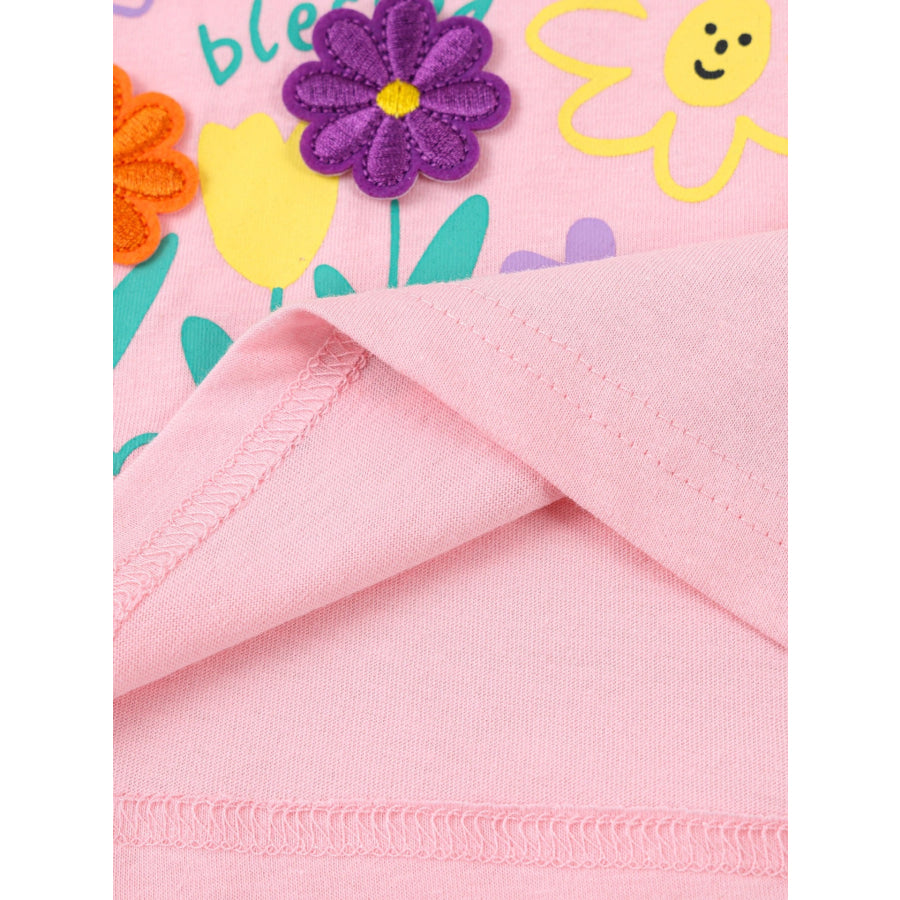 Children’s Cartoon Graphic Short Sleeve T-Shirt Apparel and Accessories
