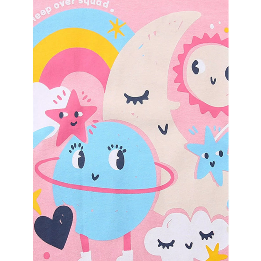 Children’s Cartoon Planet Short Sleeve T-Shirt Apparel and Accessories