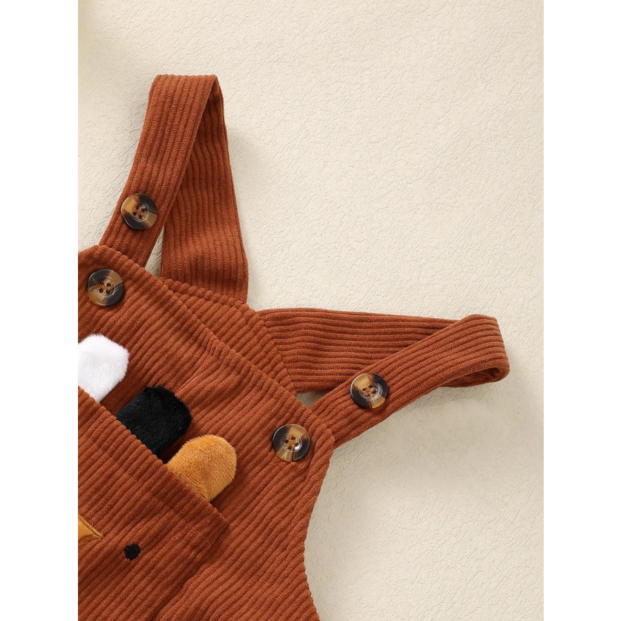 Children’s Cartoon Pocket Corduroy Overalls Apparel and Accessories
