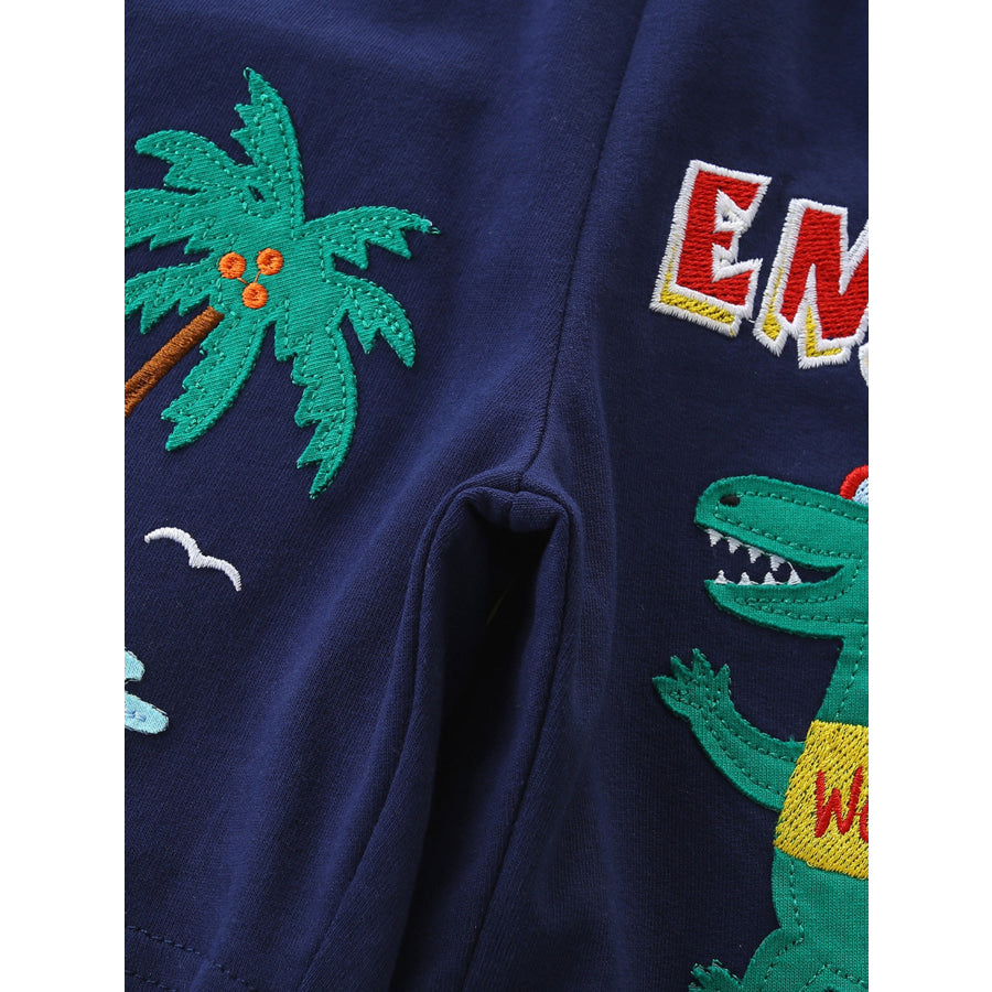 Children’s Cartoon Print Elastic Waist Casual Shorts Apparel and Accessories