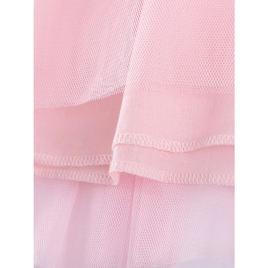 Children’s Cartoon Short Sleeve Tulle Dress Apparel and Accessories