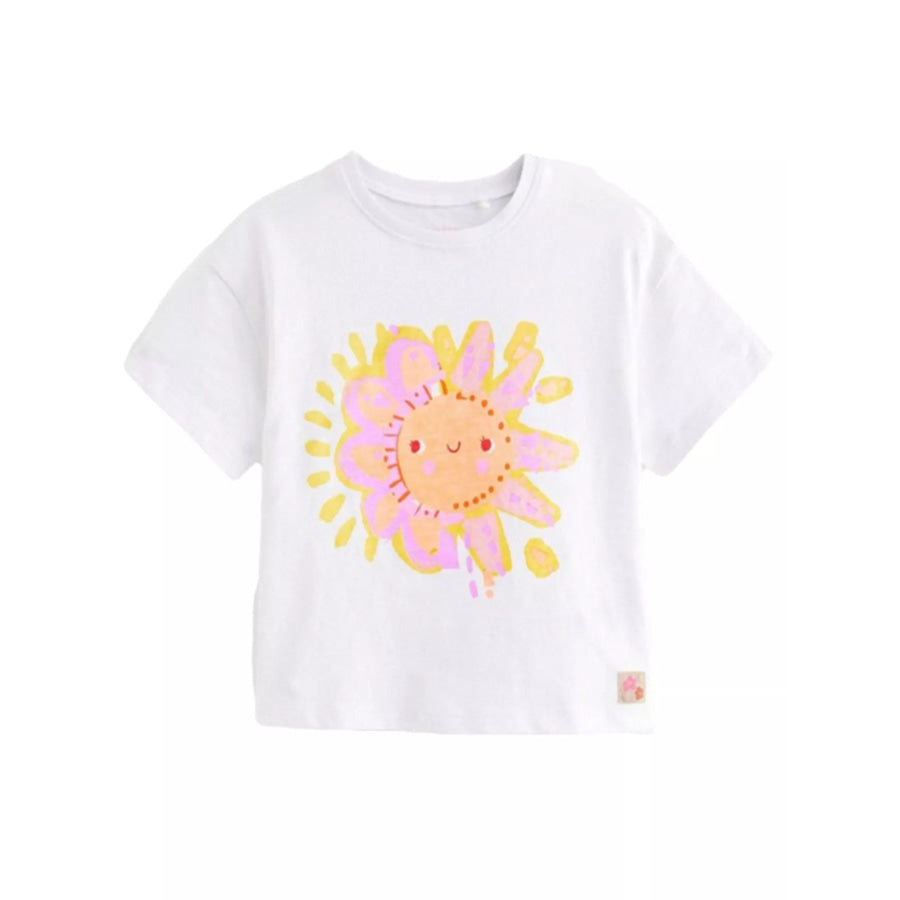 Children’s Cartoon Sun Short Sleeve T-Shirt Apparel and Accessories