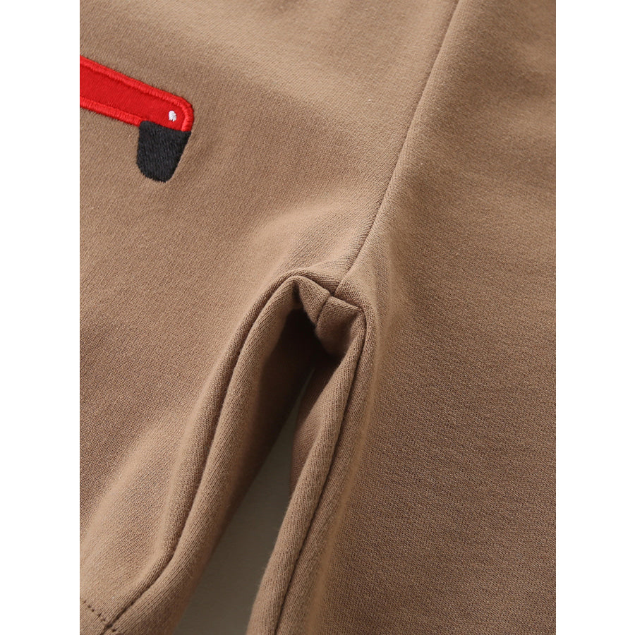 Children’s Cartoon Vehicle Embroidered Drawstring Shorts Apparel and Accessories
