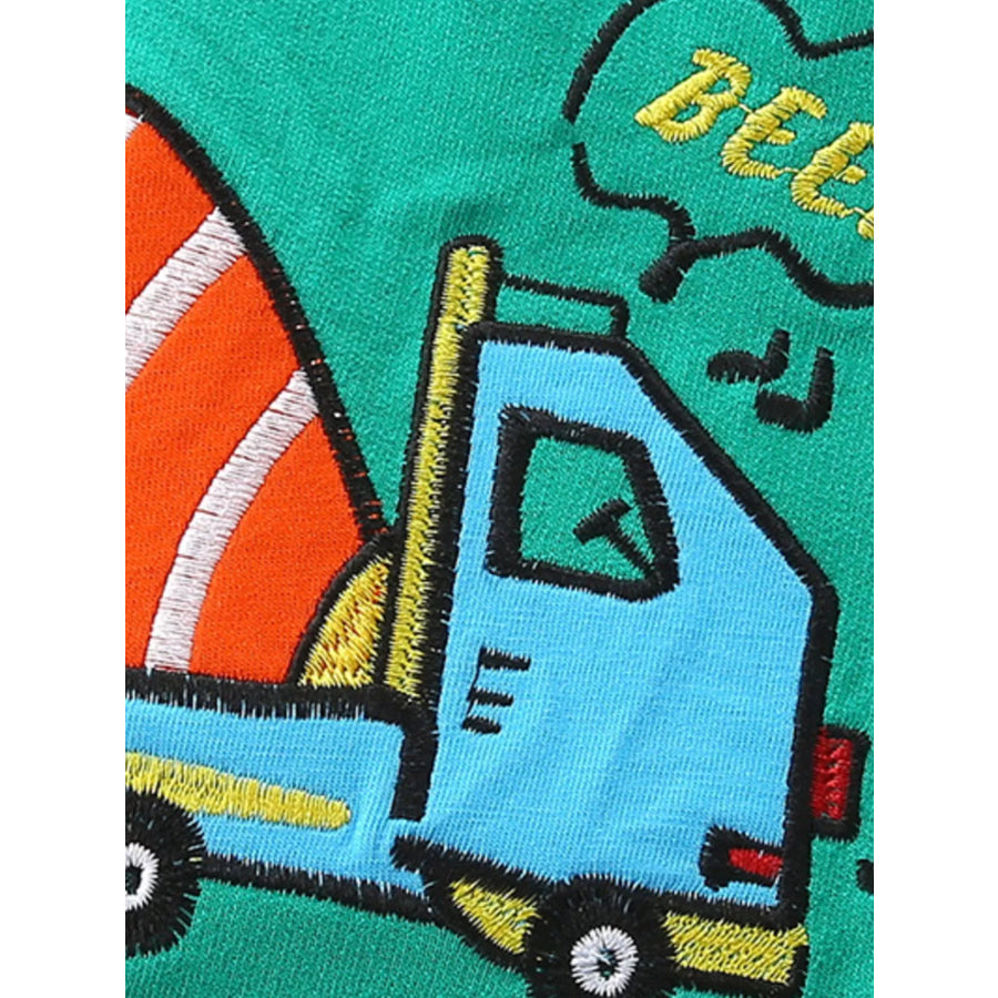 Children’s Cartoon Vehicle Print Casual Shorts Apparel and Accessories