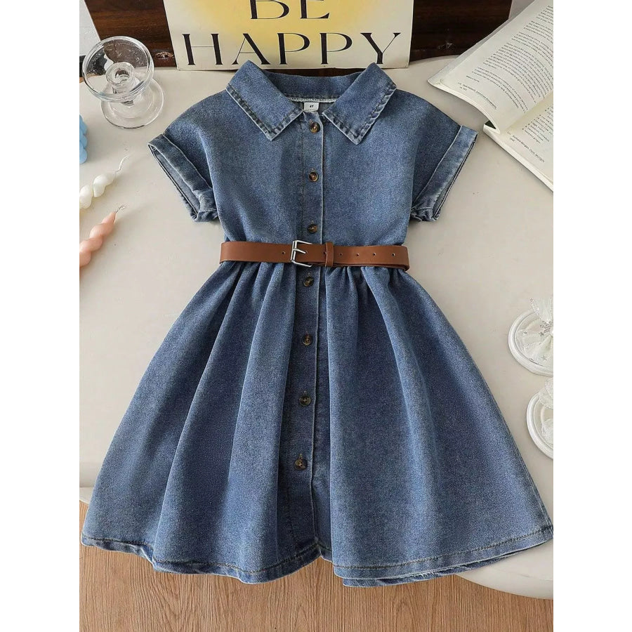 Children’s Casual Denim Button-Down Dress Apparel and Accessories