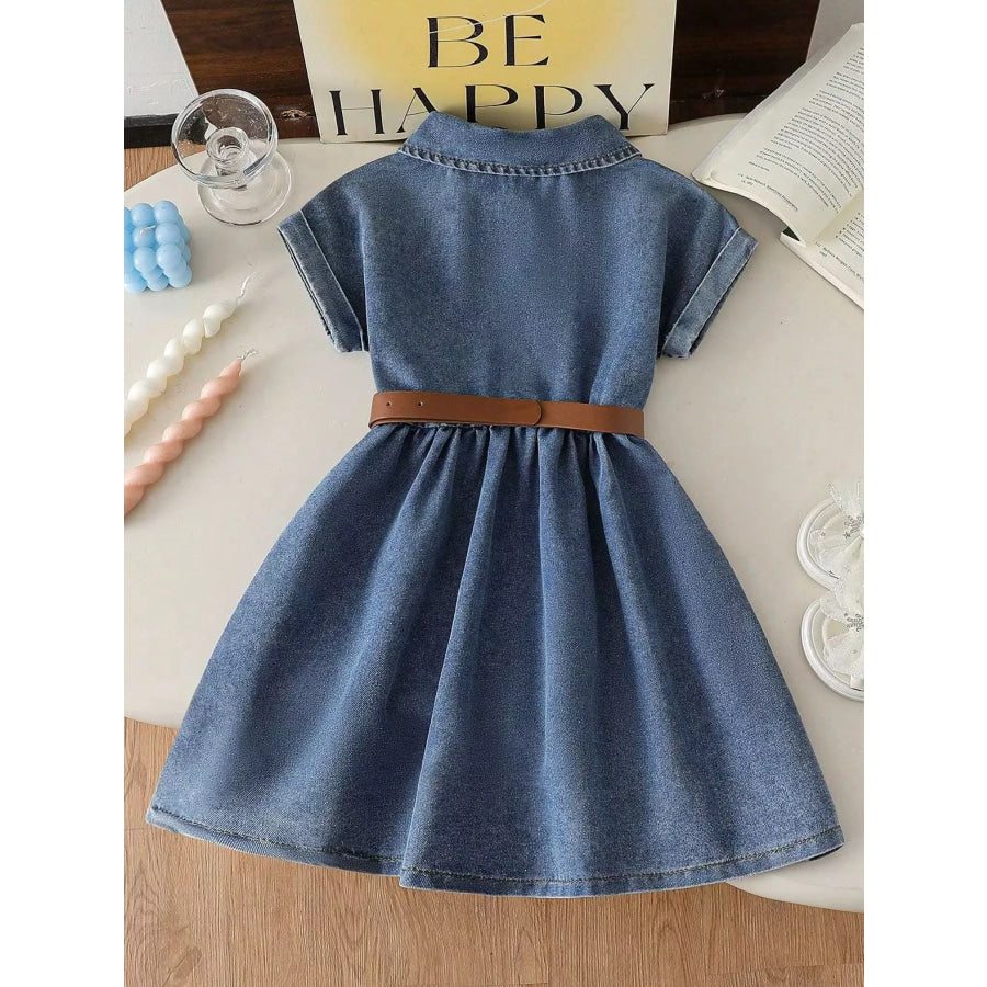 Children’s Casual Denim Button-Down Dress Apparel and Accessories
