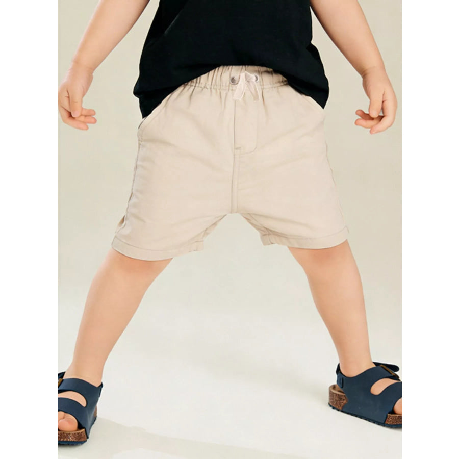 Children’s Casual Pocketed Shorts Cream / 3T Apparel and Accessories