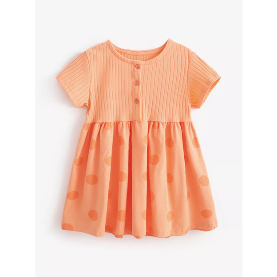 Children’s Casual Ribbed Top Polka Dot Dress Apparel and Accessories