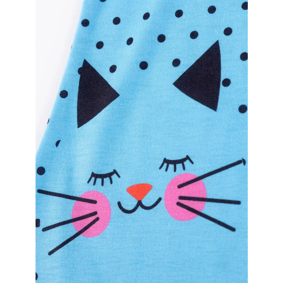 Children’s Cat Polka Dot Casual Dress Apparel and Accessories