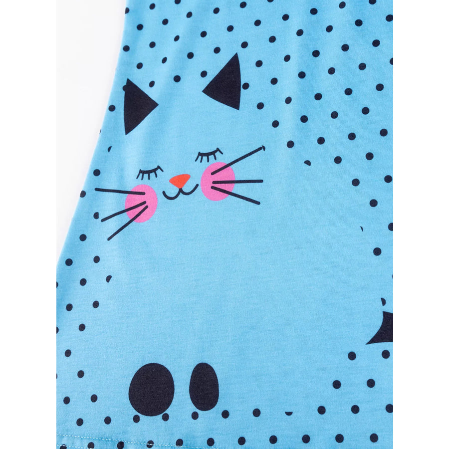 Children’s Cat Polka Dot Casual Dress Apparel and Accessories