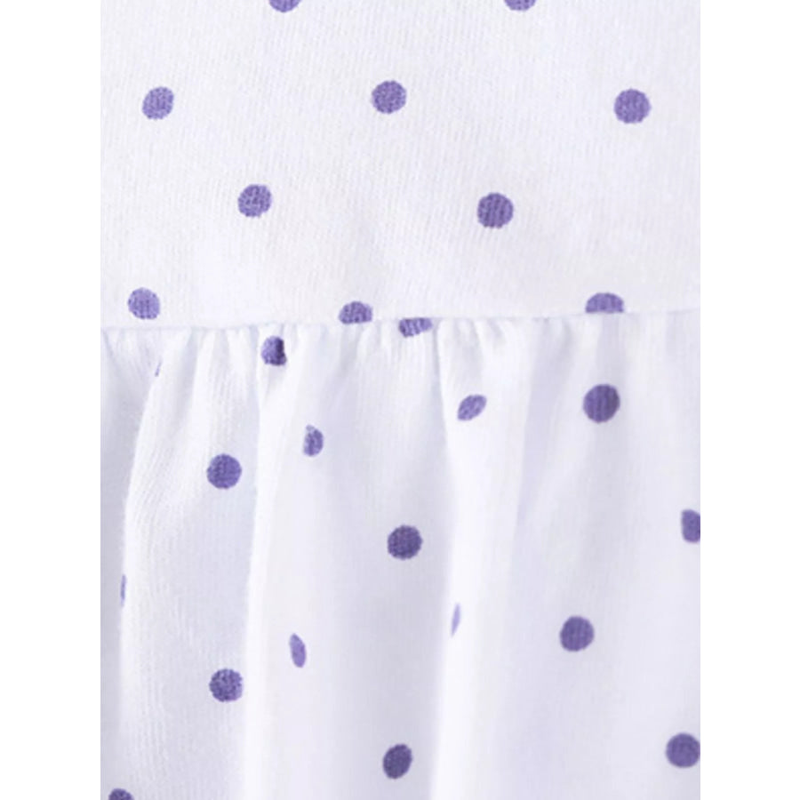 Children’s Cat Polka Dot Peplum Top and Solid Leggings Set Apparel and Accessories