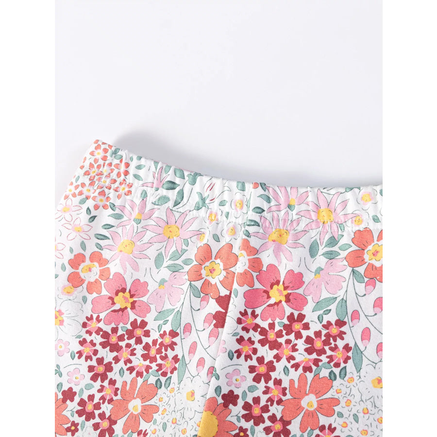 Children’s Cat Top and Floral Capri Set Apparel and Accessories