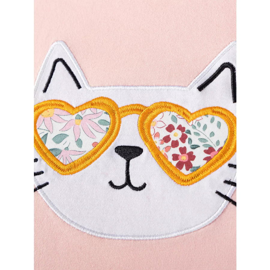 Children’s Cat Top and Floral Capri Set Apparel and Accessories