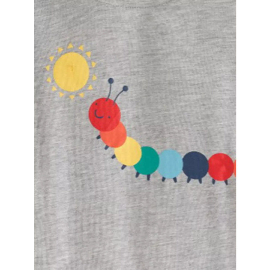 Children’s Caterpillar Graphic Short Sleeve T-Shirt Apparel and Accessories