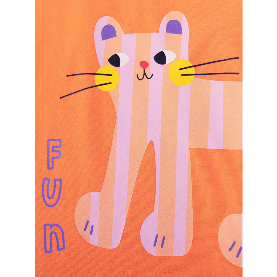 Children’s Cats Graphic Tee & Striped Capri Set Apparel and Accessories