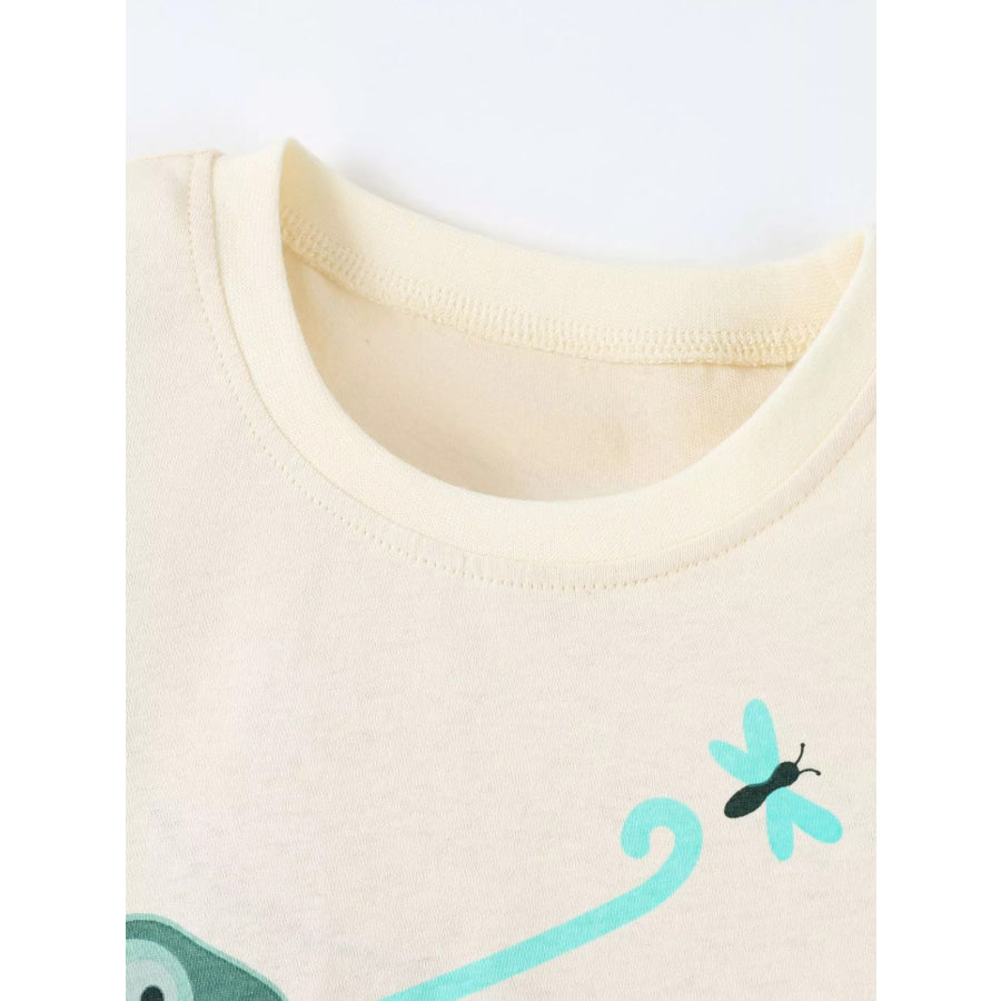 Children’s Chameleon Catching Insect Graphic T-Shirt Apparel and Accessories