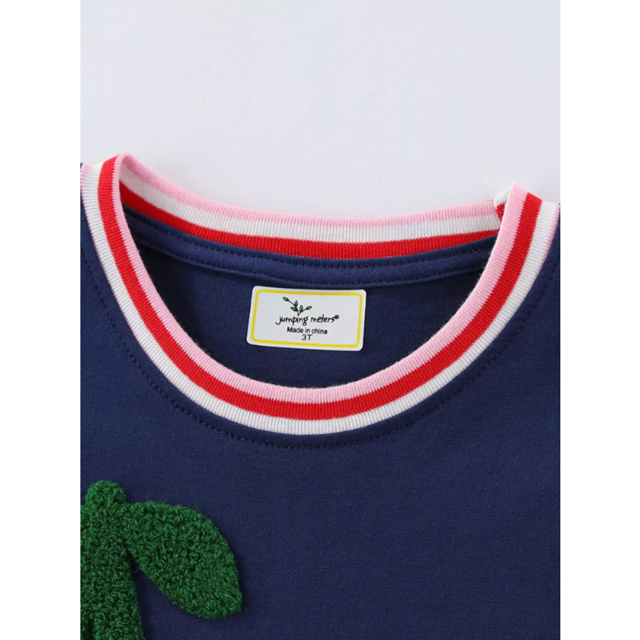 Children’s Cherry Applique Short Sleeve Dress Apparel and Accessories