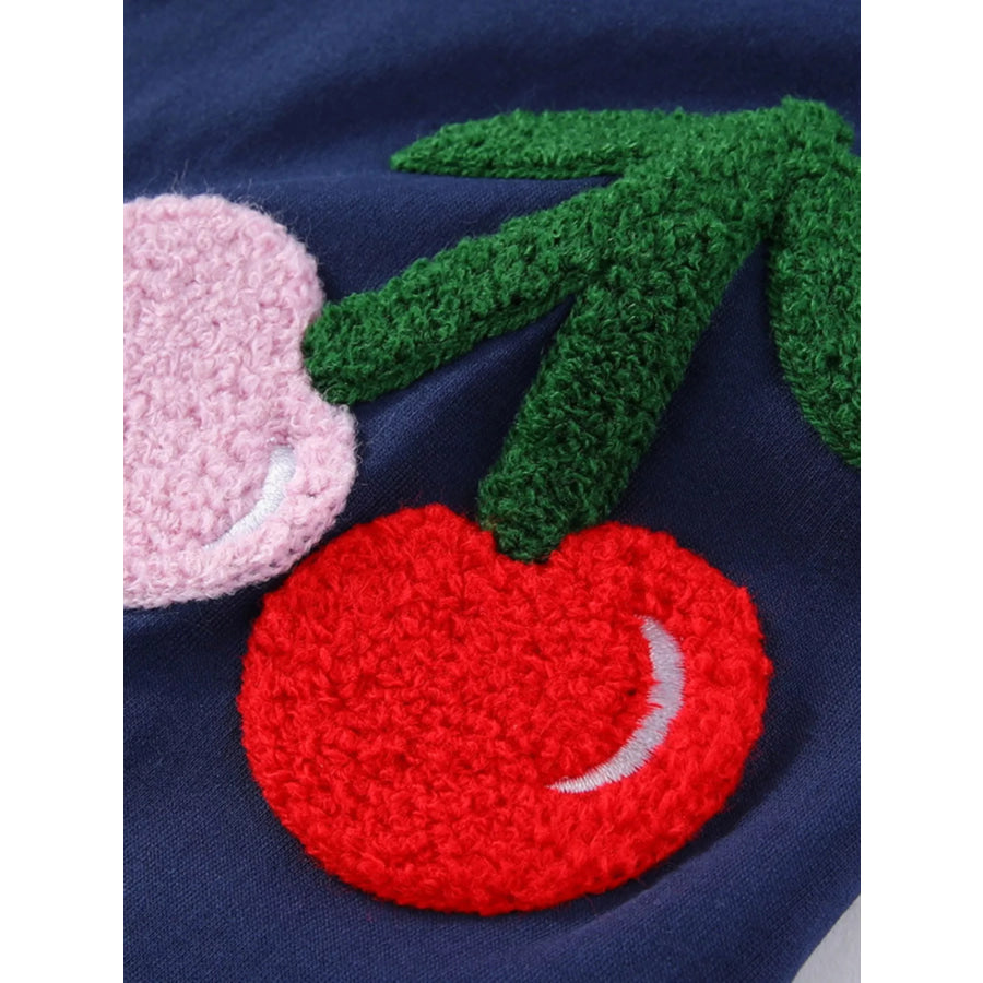 Children’s Cherry Applique Short Sleeve Dress Apparel and Accessories