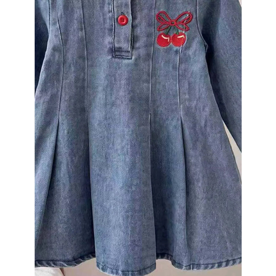 Children’s Cherry Embroidered Polo Dress Apparel and Accessories