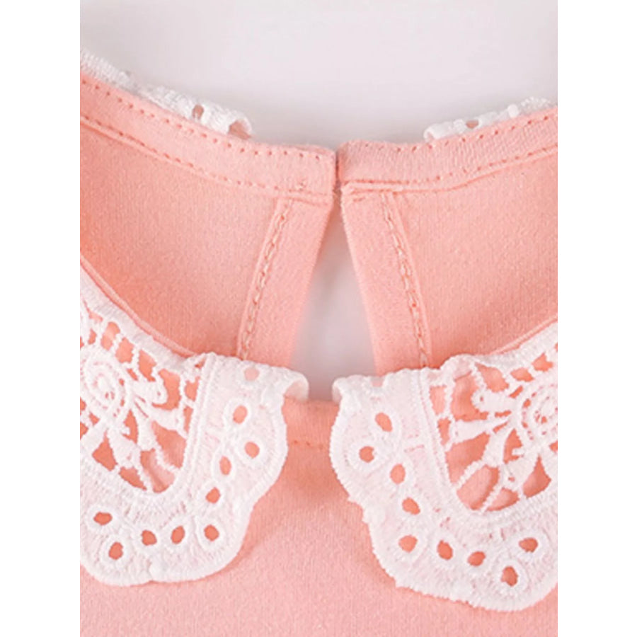 Children’s Cherry Lace Collar Long Sleeve Dress Apparel and Accessories
