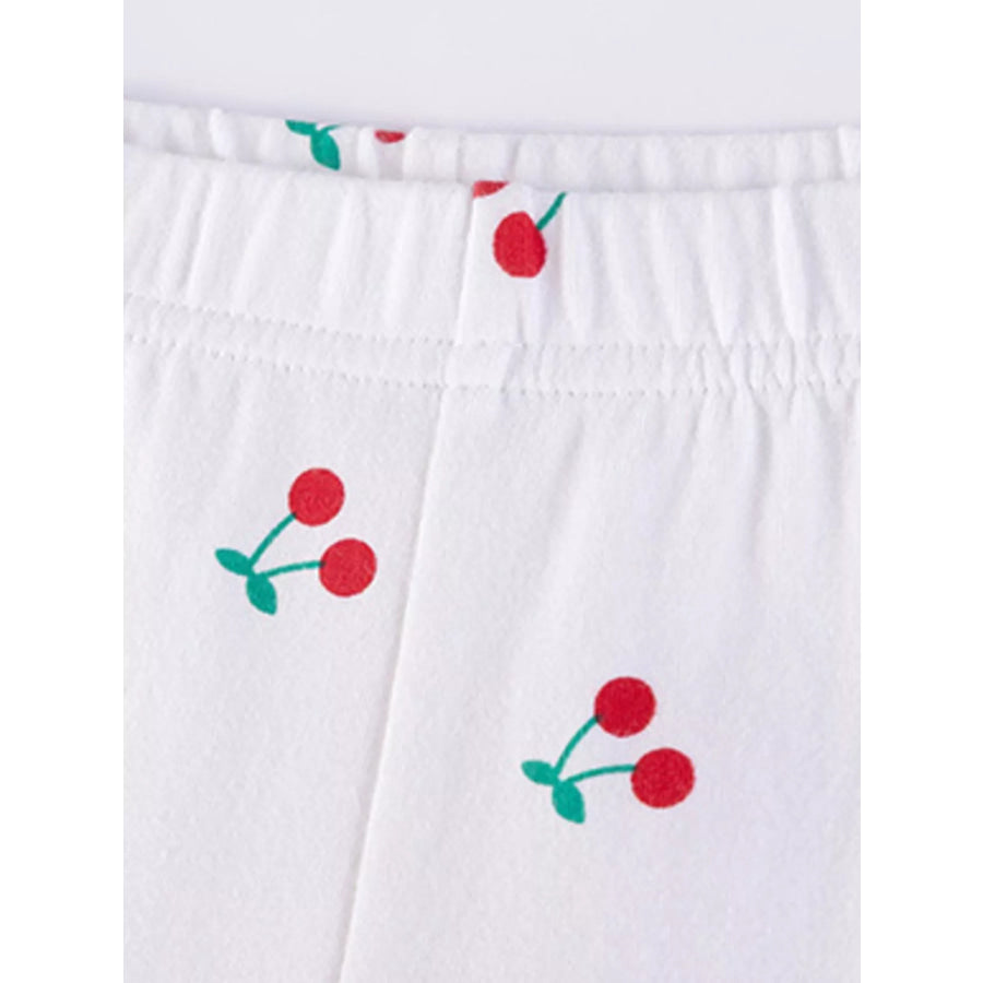 Children’s Cherry Long-Sleeve Sweatshirt and Leggings Two-Piece Set Apparel and Accessories