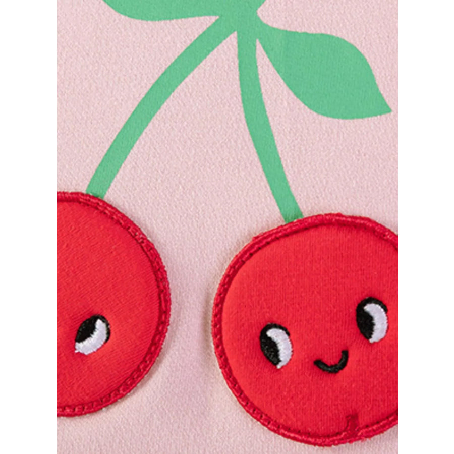 Children’s Cherry Long-Sleeve Sweatshirt and Leggings Two-Piece Set Apparel and Accessories