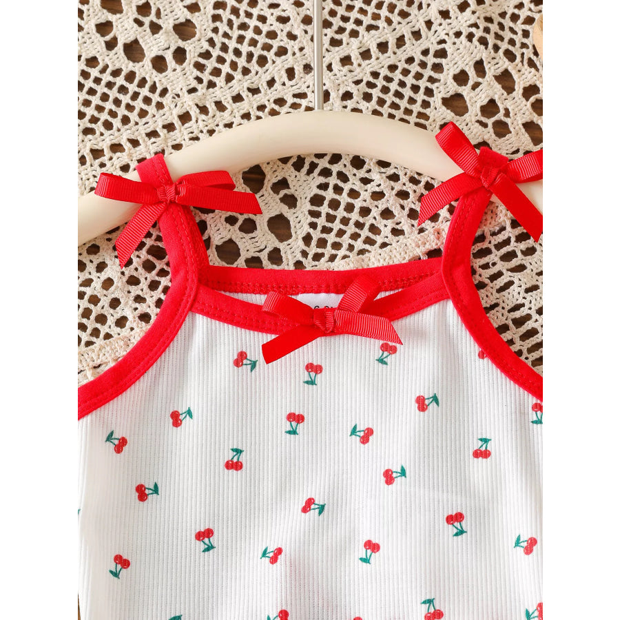 Children’s Cherry Print Cami and Shorts Set White / 6-9M Apparel Accessories