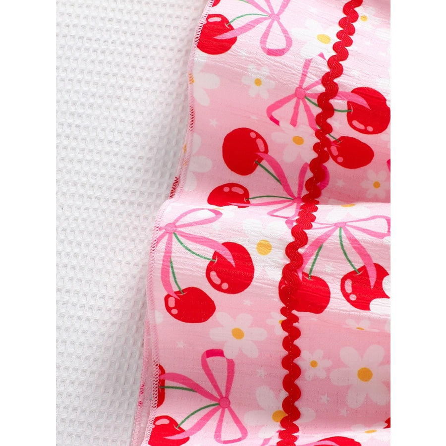 Children’s Cherry Print Smocked Dress Apparel and Accessories