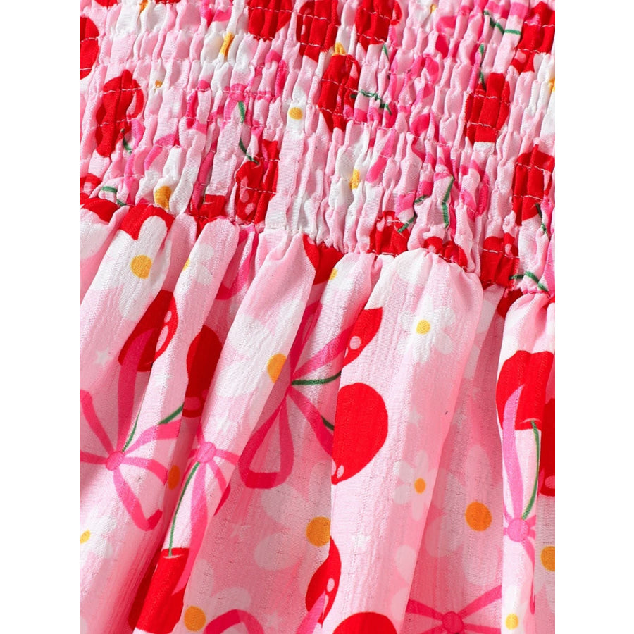 Children’s Cherry Print Smocked Dress Apparel and Accessories
