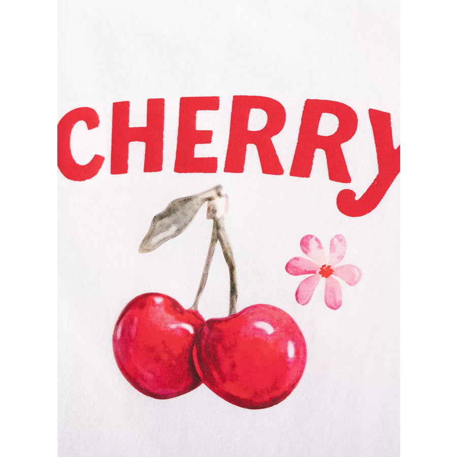 Children’s Cherry Print Summer Outfit Set Apparel and Accessories