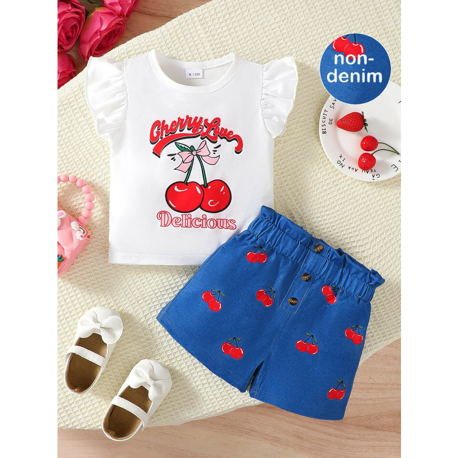 Children’s Cherry Tee and Shorts Set Apparel and Accessories