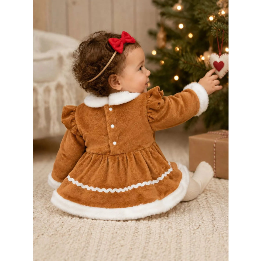 Children’s Christmas Bodysuit Dress and Headband Set Apparel and Accessories