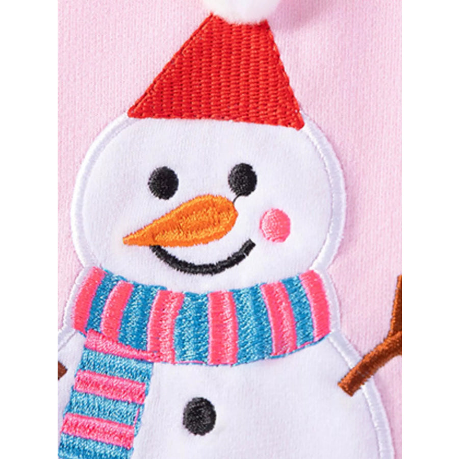 Children’s Christmas Embroidered Sweatshirt Dress Apparel and Accessories