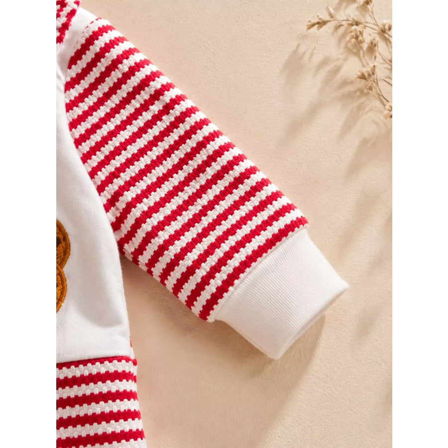 Children’s Christmas Santa and Cookies Striped One-Piece Apparel and Accessories