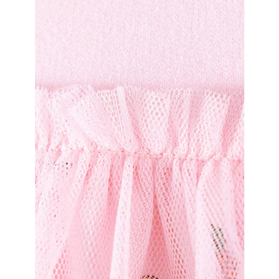 Children’s Christmas Santa Claus Tulle Long-Sleeve Dress Apparel and Accessories