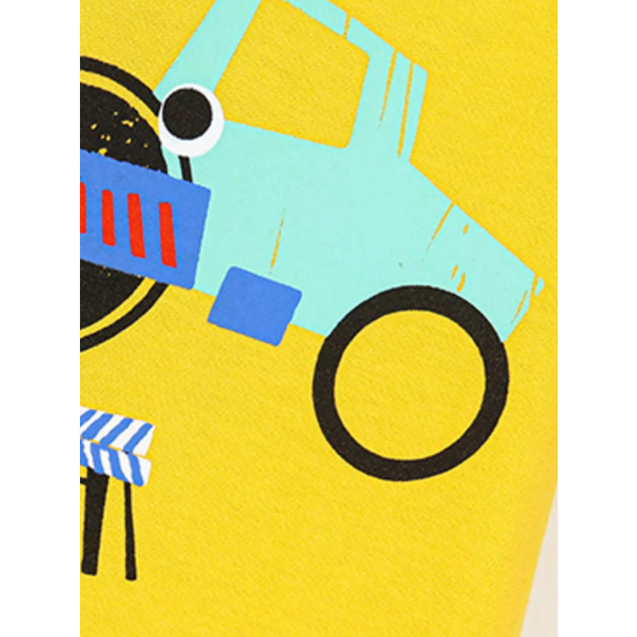 Children’s Construction Truck Graphic Short Sleeve T-Shirt Apparel and Accessories
