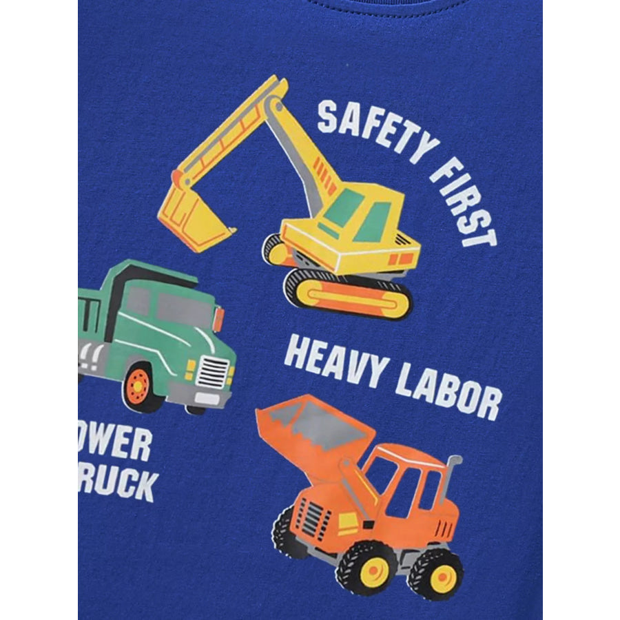 Children’s Construction Truck Graphic T-Shirt Apparel and Accessories
