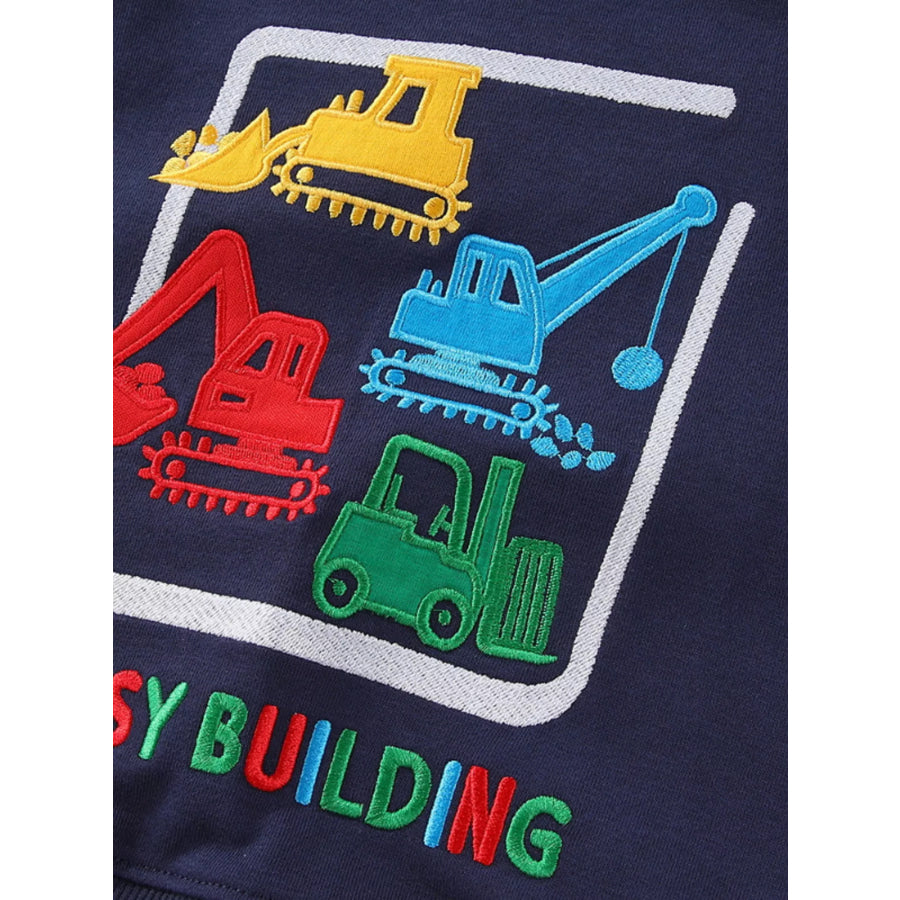 Children’s Construction Vehicle Crew Neck Sweatshirt Apparel and Accessories