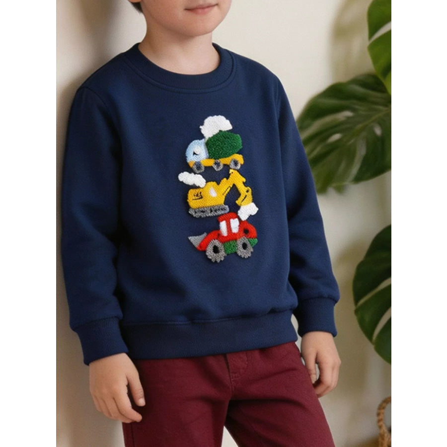 Children’s Construction Vehicle Crew Neck Sweatshirt Apparel and Accessories