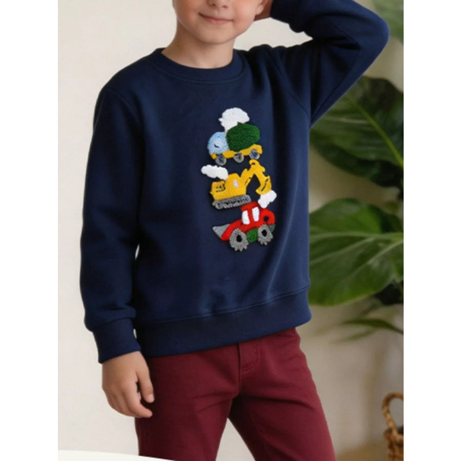 Children’s Construction Vehicle Crew Neck Sweatshirt Apparel and Accessories