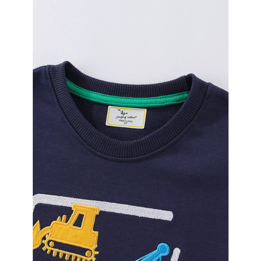 Children’s Construction Vehicle Crew Neck Sweatshirt Apparel and Accessories