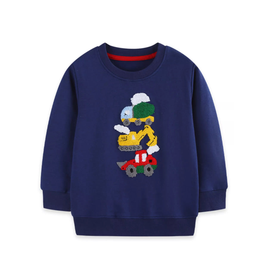 Children’s Construction Vehicle Crew Neck Sweatshirt Apparel and Accessories