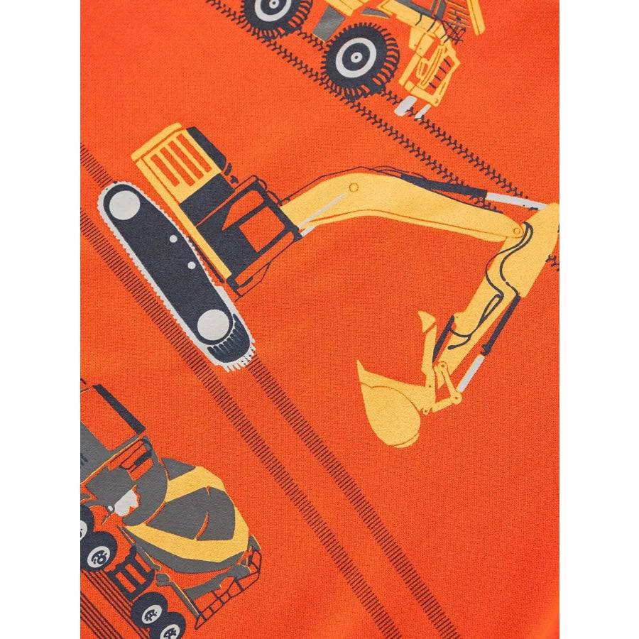 Children’s Construction Vehicle Crew Neck Sweatshirt Apparel and Accessories