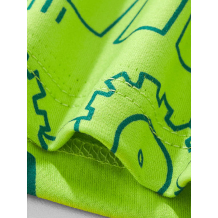 Children’s Construction Vehicle Print Short Sleeve T-Shirt Apparel and Accessories