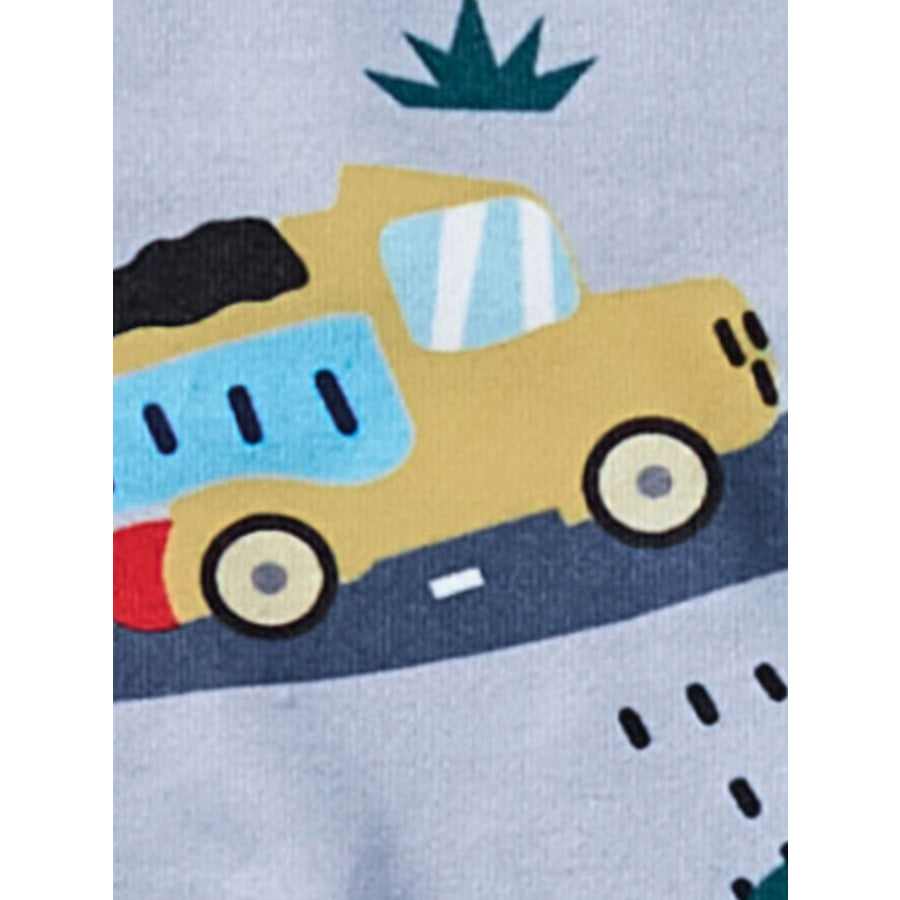 Children’s Construction Vehicle Print Top and Shorts Set Apparel and Accessories