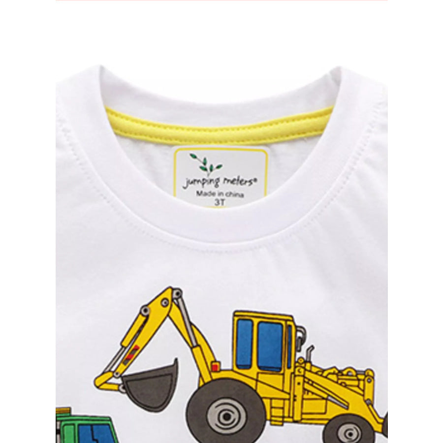 Children’s Construction Vehicle Short Sleeve T-Shirt Apparel and Accessories