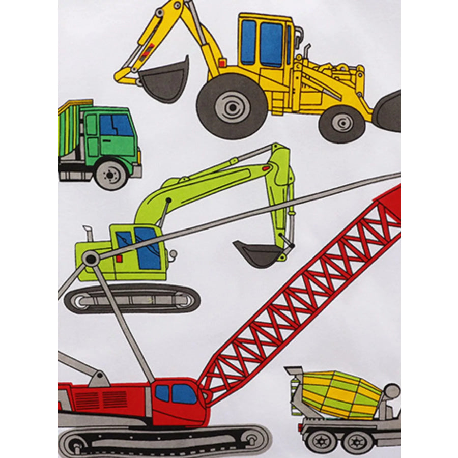 Children’s Construction Vehicle Short Sleeve T-Shirt Apparel and Accessories