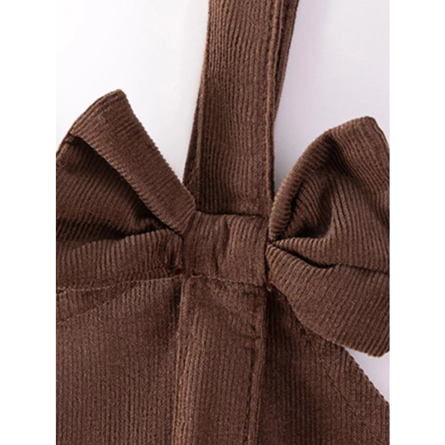 Children’s Corduroy Dress and Ruffle Collar Blouse Set Apparel Accessories
