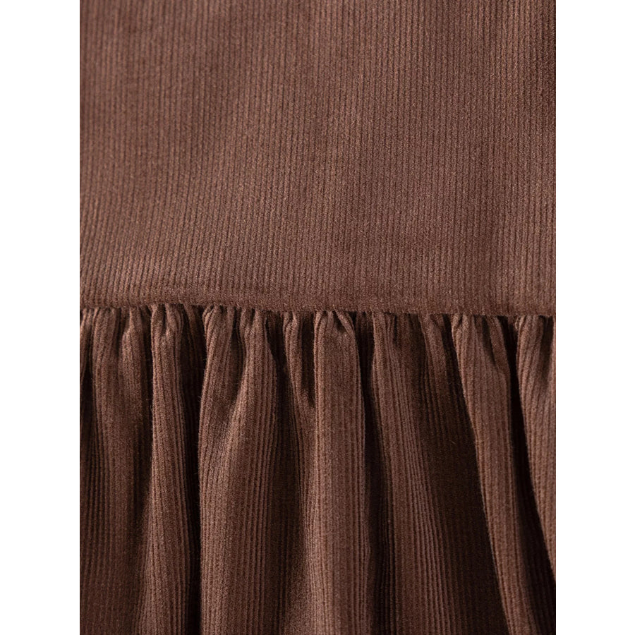 Children’s Corduroy Dress and Ruffle Collar Blouse Set Apparel Accessories